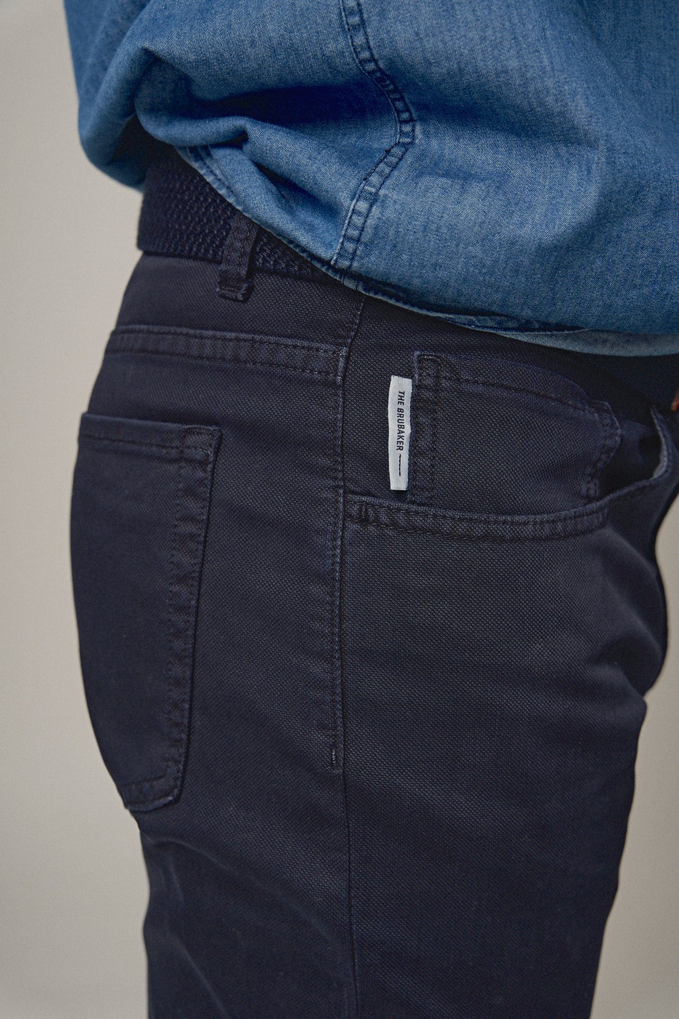 The 5 Pocket Grainy Azul Marino-4